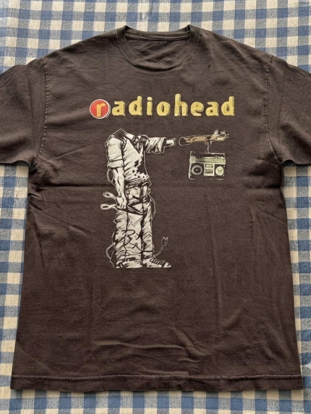 Radiohead Black Graphic Band Tee Dark Choco